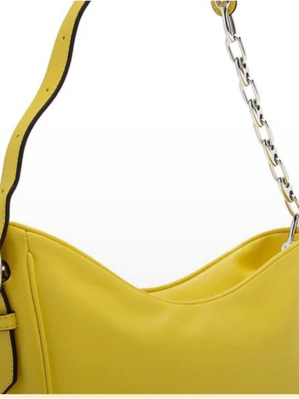 Marc Jacobs Yellow Leather Shoulder Tote with Logo - Picture 8 of 10